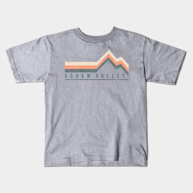 Squaw Valley, California Kids T-Shirt by Sisu Design